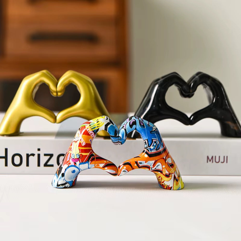 HANDI Hjärtformad Handskulptur